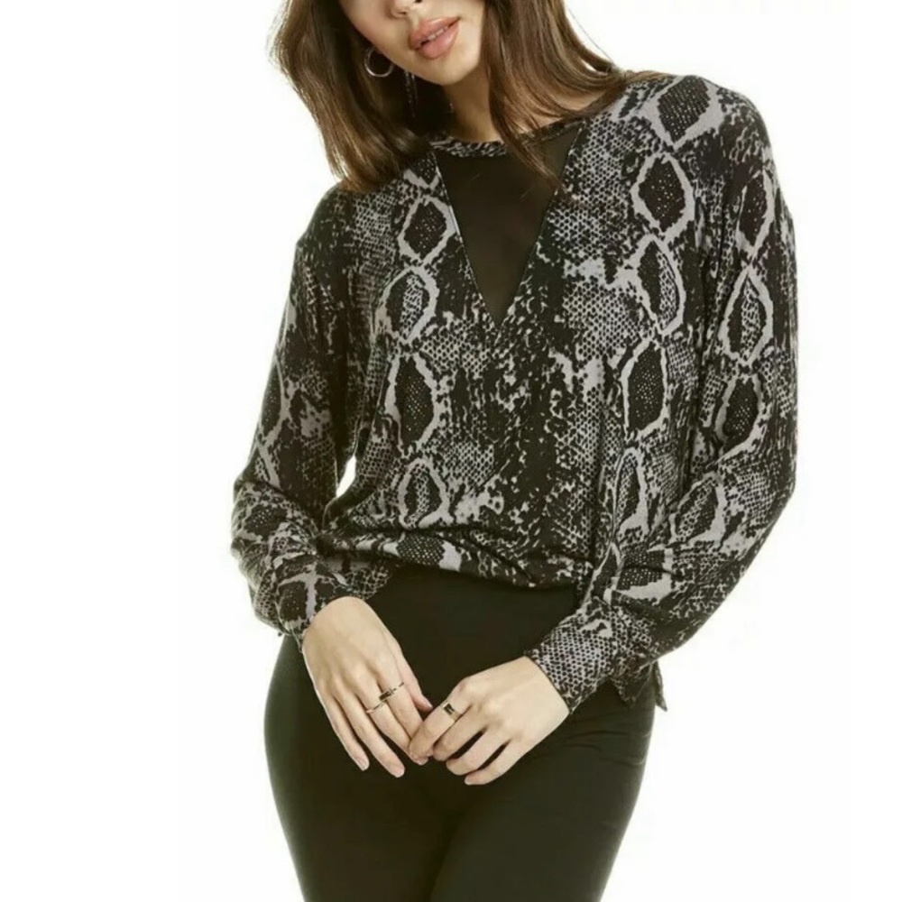 LNA HW1942 Orion Snake Sweatshirt Women's Charcoal/Python XS